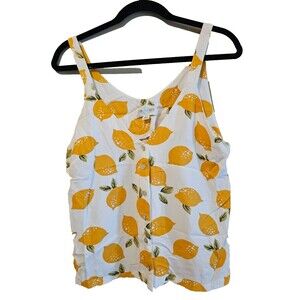 June & Ivy Lemon tank size Large 100% rayon